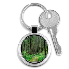 Forest Woods Nature Landscape Tree Key Chains (round)  by Celenk