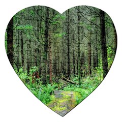 Forest Woods Nature Landscape Tree Jigsaw Puzzle (heart)