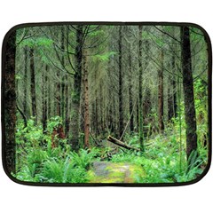 Forest Woods Nature Landscape Tree Double Sided Fleece Blanket (mini)  by Celenk