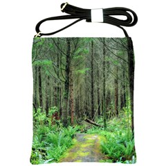 Forest Woods Nature Landscape Tree Shoulder Sling Bags by Celenk