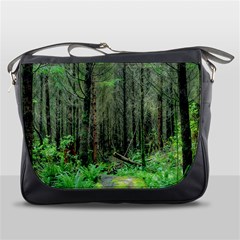 Forest Woods Nature Landscape Tree Messenger Bags by Celenk