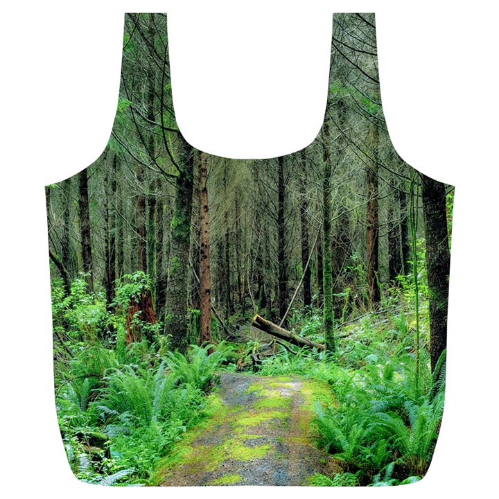 Forest Woods Nature Landscape Tree Full Print Recycle Bags (L) 