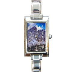 Rock Sky Nature Landscape Stone Rectangle Italian Charm Watch by Celenk