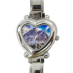 Rock Sky Nature Landscape Stone Heart Italian Charm Watch by Celenk