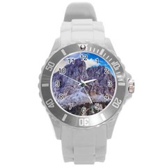 Rock Sky Nature Landscape Stone Round Plastic Sport Watch (l) by Celenk