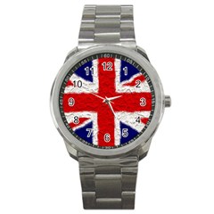 Union Jack Flag National Country Sport Metal Watch by Celenk