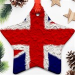 Union Jack Flag National Country Star Ornament (Two Sides) Front