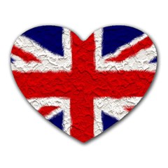 Union Jack Flag National Country Heart Mousepads