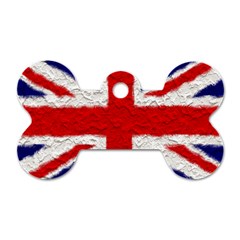 Union Jack Flag National Country Dog Tag Bone (two Sides) by Celenk