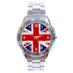 Union Jack Flag National Country Stainless Steel Analogue Watch by Celenk