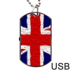 Union Jack Flag National Country Dog Tag Usb Flash (one Side) by Celenk