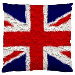 Union Jack Flag National Country Large Flano Cushion Case (one Side)