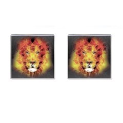 Fractal Lion Cufflinks (square) by Celenk