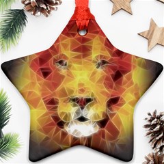 Fractal Lion Star Ornament (two Sides)