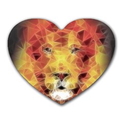 Fractal Lion Heart Mousepads by Celenk