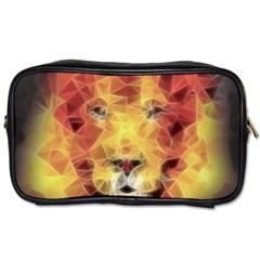 Fractal Lion Toiletries Bags 2-side by Celenk