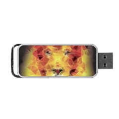 Fractal Lion Portable Usb Flash (two Sides) by Celenk