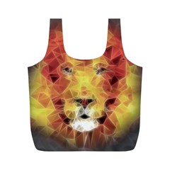 Fractal Lion Full Print Recycle Bags (m)  by Celenk