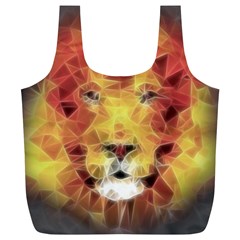 Fractal Lion Full Print Recycle Bags (l)  by Celenk