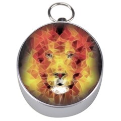 Fractal Lion Silver Compasses by Celenk