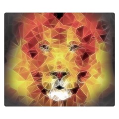 Fractal Lion Double Sided Flano Blanket (small)  by Celenk