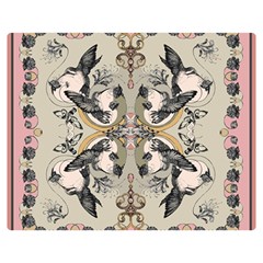 Vintage Birds Double Sided Flano Blanket (medium)  by Celenk