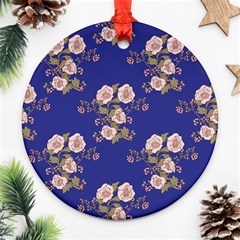 Ndigo Bedding Floral Ornament (round)