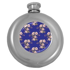 Ndigo Bedding Floral Round Hip Flask (5 Oz) by Celenk