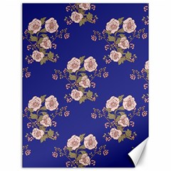 Ndigo Bedding Floral Canvas 12  X 16   by Celenk