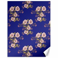 Ndigo Bedding Floral Canvas 18  X 24   by Celenk