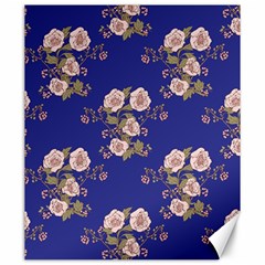 Ndigo Bedding Floral Canvas 20  X 24   by Celenk