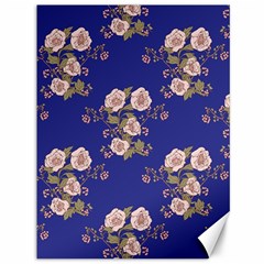 Ndigo Bedding Floral Canvas 36  X 48   by Celenk