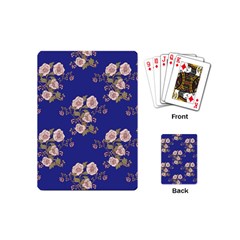 Ndigo Bedding Floral Playing Cards (mini)  by Celenk