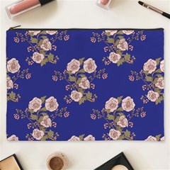 Ndigo Bedding Floral Cosmetic Bag (xxxl)  by Celenk