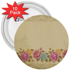 Shabby Country 3  Buttons (10 Pack)  by NouveauDesign