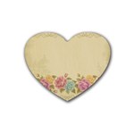 shabby country Heart Coaster (4 pack)  Front