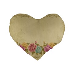 Shabby Country Standard 16  Premium Heart Shape Cushions by NouveauDesign