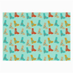 Blue Orange Boots Large Glasses Cloth (2-side) by snowwhitegirl