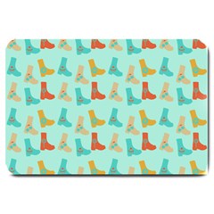 Blue Orange Boots Large Doormat  by snowwhitegirl