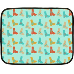 Blue Orange Boots Fleece Blanket (mini) by snowwhitegirl