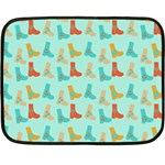 Blue Orange Boots Fleece Blanket (Mini) 35 x27  Blanket