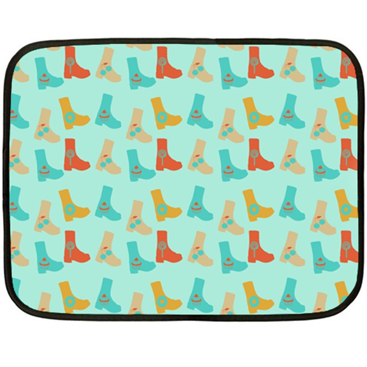 Blue Orange Boots Fleece Blanket (Mini)