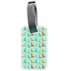 Blue Orange Boots Luggage Tags (two Sides) by snowwhitegirl