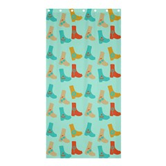 Blue Orange Boots Shower Curtain 36  X 72  (stall)  by snowwhitegirl