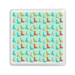 Blue Orange Boots Memory Card Reader (square)  by snowwhitegirl