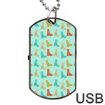 Blue Orange Boots Dog Tag USB Flash (One Side) Front