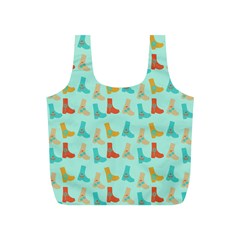 Blue Orange Boots Full Print Recycle Bags (s)  by snowwhitegirl