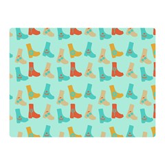 Blue Orange Boots Double Sided Flano Blanket (mini)  by snowwhitegirl