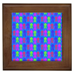 Neon Robot Framed Tiles by snowwhitegirl