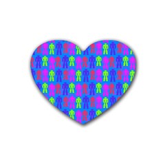 Neon Robot Heart Coaster (4 Pack)  by snowwhitegirl